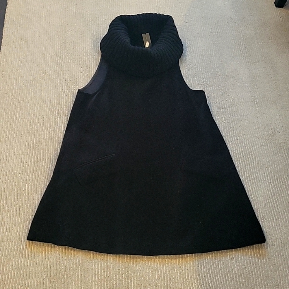 Theory black velvet a-line tunic